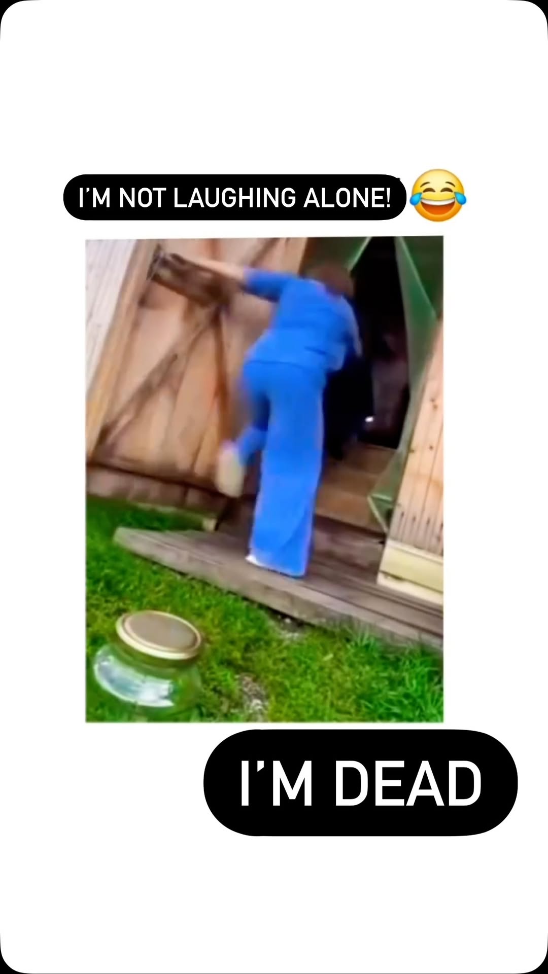 Grandma kept the firecracker - Grandpa THREW the LIGHTER in the jar and the girl screwed the lid on and closed the door laughing like a lunatic the whole way going - there is so much comedy gold here!