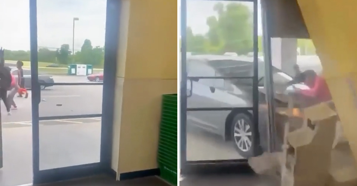 Pedestrian Gets Driven Through a Wall by a Car thumbnail