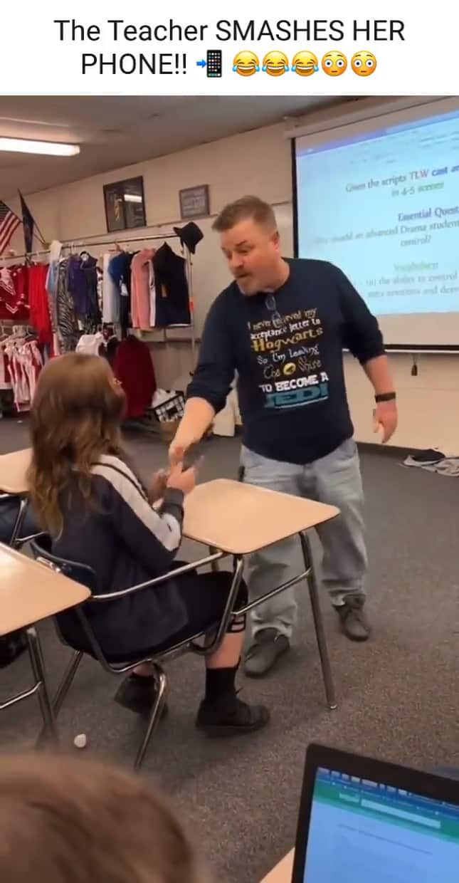 This Teacher broke this student’s phone! 😅 thumbnail