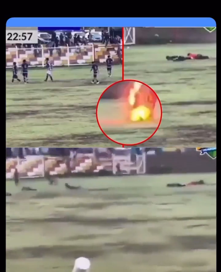 Lightning strike hits field during soccer match dropping 6 players thumbnail