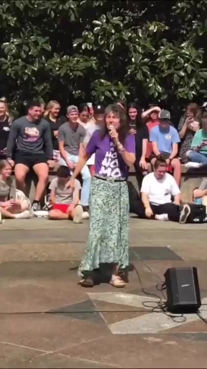 Lady tries to promote abstinence on a college campus and it doesn't go as she expected thumbnail