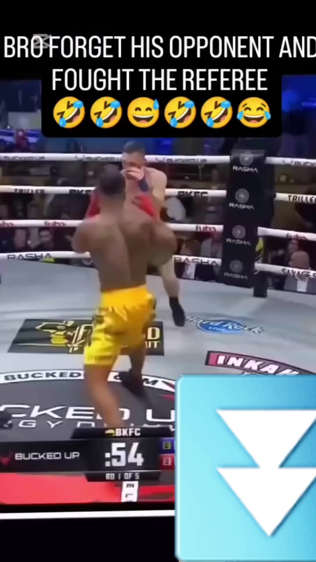 Bro forgot his opponent and fought the Referee thumbnail