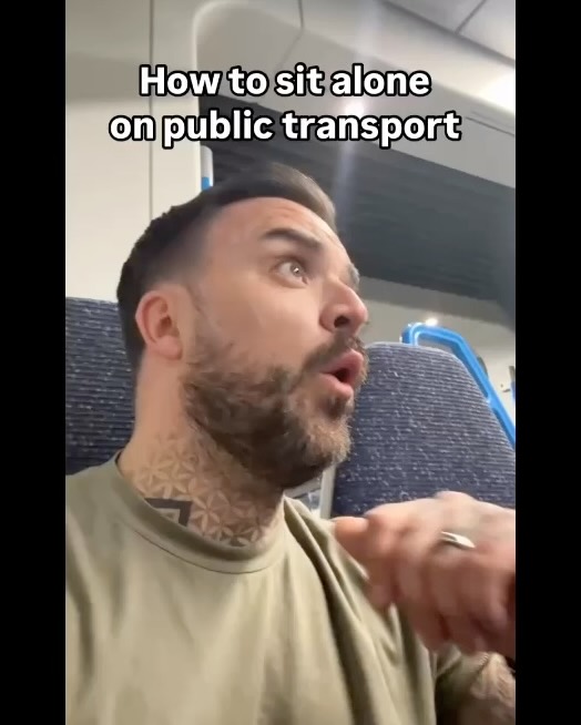 How to sit alone on public transport thumbnail