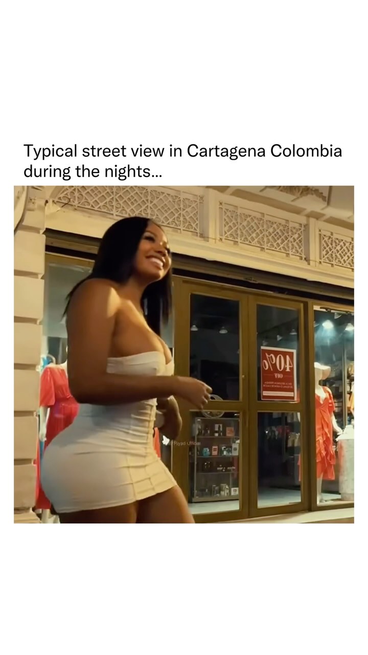 Meanwhile: A Typical street view in Cartagena Colombia during the nights thumbnail