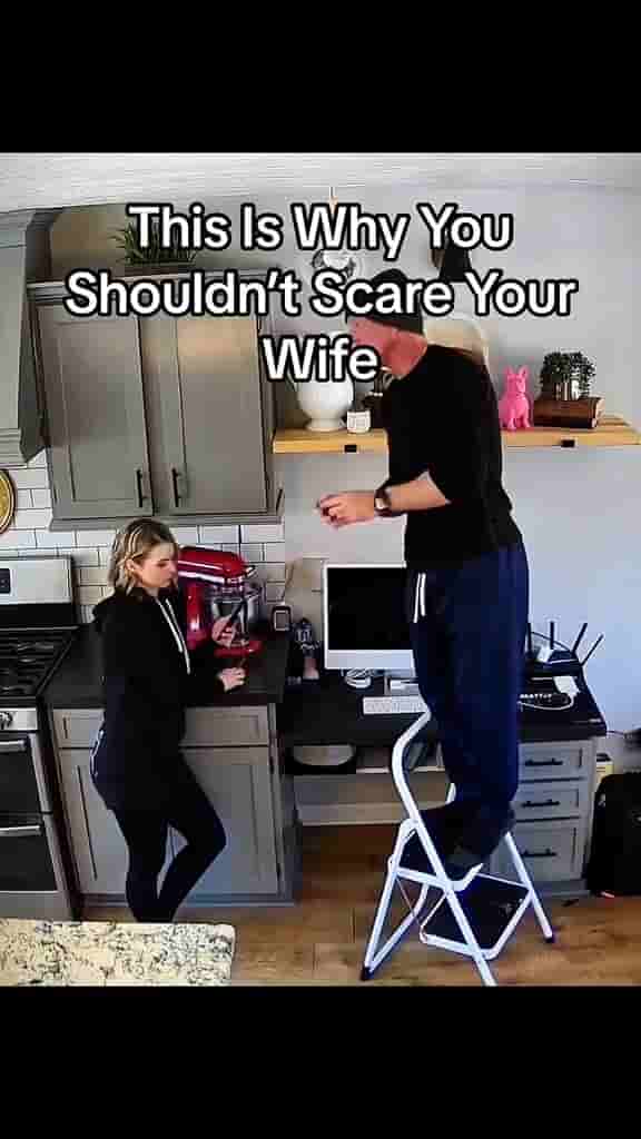 This is why you shouldn't scare your wife 😂😂