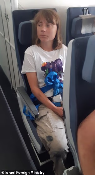 Greta Thunberg and 'freedom flotilla' activists 'REFUSED to watch footage of October 7 atrocities' before being deported