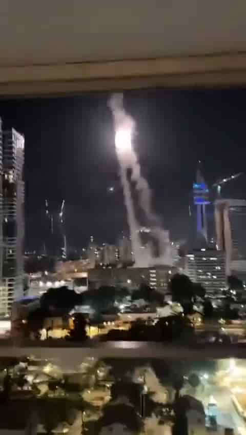 Close-Up of a Missile Strike in Israel thumbnail