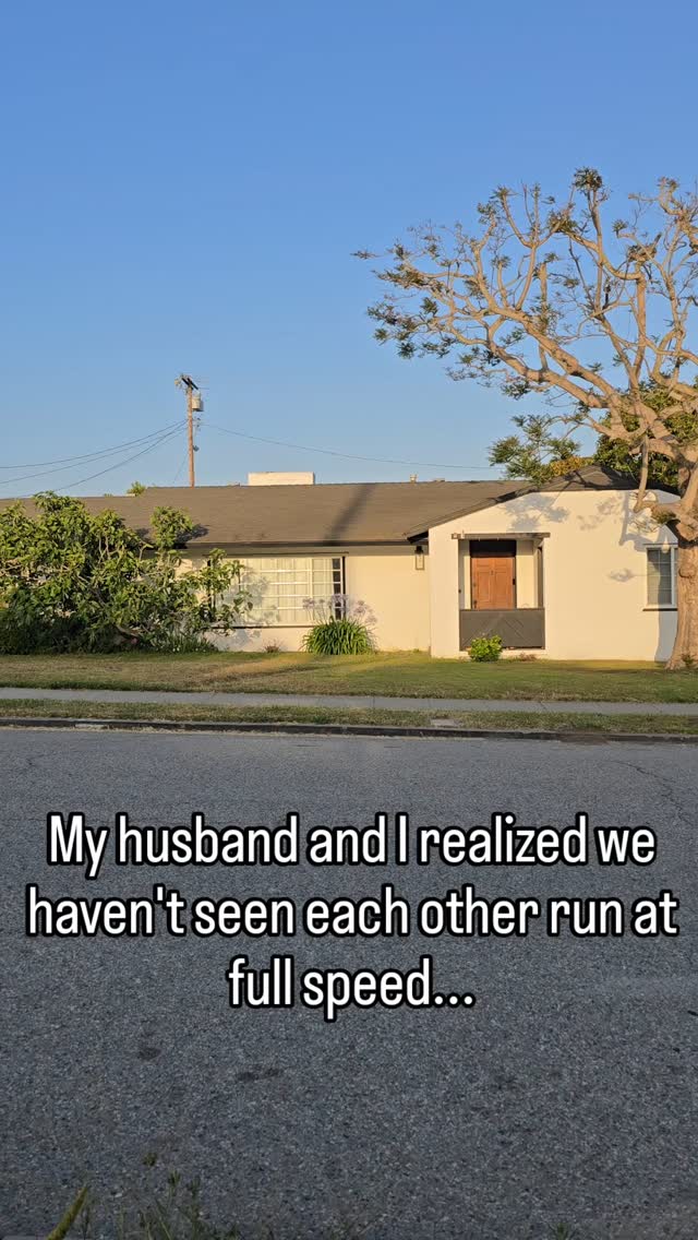 Couple realized they have never seen each other run at full speed