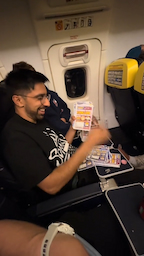 Buy buys every single scratch off during a flight, Did he just expose a scam?