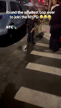 Dude found the smallest cop ever to ever join the NYPD