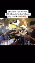 Streamer Tips worker $1,000 and she didn't even say thank you!