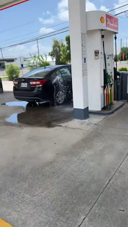 Customer leaves car at the pump!