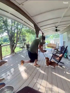 Doorbell camera catches man getting attacked by a squirrel