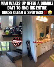 Man Wakes Up After A Bumble Date To Find His Entire House Clean & Spotless