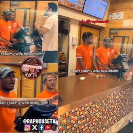 Customer seen goin off on Popeyes employees for calling his wife beautiful thumbnail