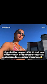 Higgsfield just dropped SOUL ID, their new hyper-realistic model for ultra-consistent photos and personalized characters. thumbnail