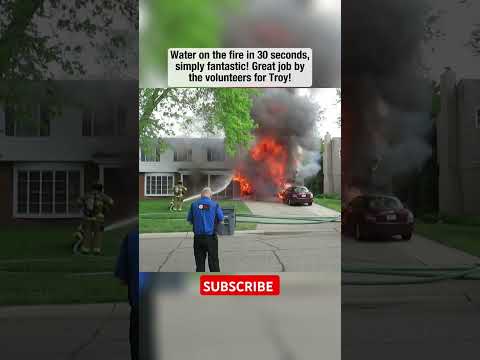 HOUSE ON FIRE FIREFIGHTER PUT WATER IN 40SECOND! thumbnail