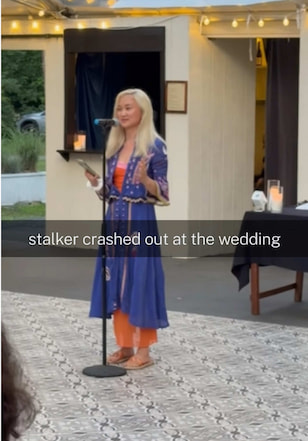Stalker crashed out at the wedding! thumbnail