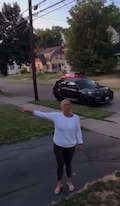 Police Chief Joe Zikuski's girlfriend insults young black family, then begins physical altercation before getting DROPPED Joe Z picks her up thumbnail