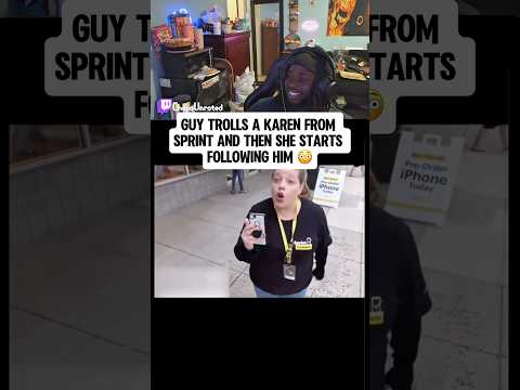 Guy trolls a KAREN from sprint and then she starts following him! thumbnail