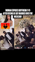 Woman exposes boyfriend after seeing he got married over the weekend! thumbnail