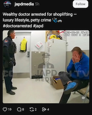 Wealthy doctor arrested for shoplifting — luxury lifestyle, petty crime! thumbnail