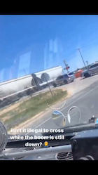 isn’t it illegal to cross while the boom is still down? "Local officer finds out why they have to follow the rules too" thumbnail