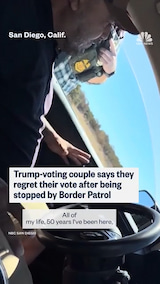 Trump-voting couple says they regret their vote after being stopped by Border Patrol thumbnail