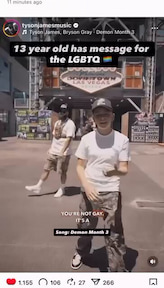 This 13 Year Old Boy’s rap song to the LGBTIA Crowd is going viral. thumbnail