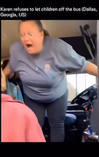 Crazy bus driver refuses to let the kids off the bus, watch what happens. thumbnail