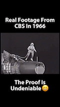 "Watch this whole thing 😂😂😂 and people still think we landed on the moon." "Real Footage From CBS In 1966"  and  "The Proof Is Undeniable" thumbnail