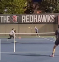 Total meltdown on the tennis court after a legal move thumbnail