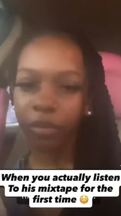 When your husband is a gangster rapper AND you actually listen To his mixtape for the first time! thumbnail