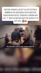 "HER SON THERA LEE LEFT A CLIP HITTIN' A WOMAN IN THE HEAD WHILE SHE POSED FOR GRADUATION PHOTOS. TRAGICALLY, INJURING HER LIFE. HE WAS NOT CHARGED AND IS STILL FREE TO TRY THAT." thumbnail