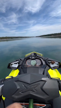 Jet ski speeding across perfectly calm water Satisfying! thumbnail