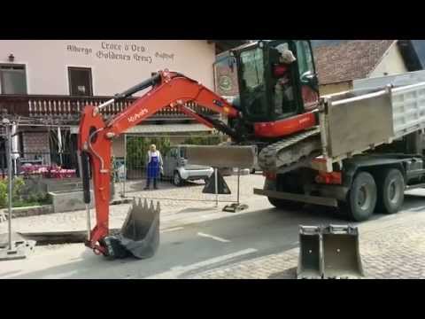 Excavator unload from a Truck in a different way thumbnail