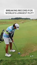 YouTube golfer Henry Grillo set a new Guinness World Record for the longest putt at 466 feet, surpassing Jay Stocki's previous record of 401 feet