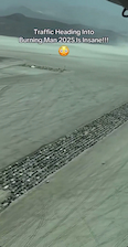 The traffic heading into the Burning Man festival looks like something out of a Hollywood film