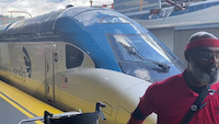 For the first time ever, an Amtrak NextGen Acela train just pulled up to Union Station. It had left Boston at 6 AM this morning, taking roughly 7 hours to make the entire trip.