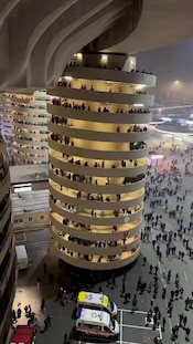 The San Siro football stadium in Milan has a spiral walkway, when it is being used it creates an optical illusion that the whole building is rotating
