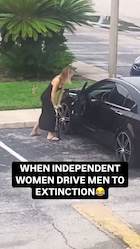 A series of events compilations: woman tries to put air in her car tires with a bicycle pump, drunk guy tries to walk a straight line thumbnail